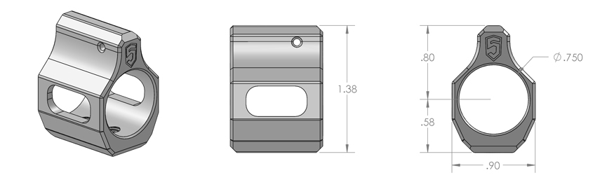 Lo-Pro Gas Block