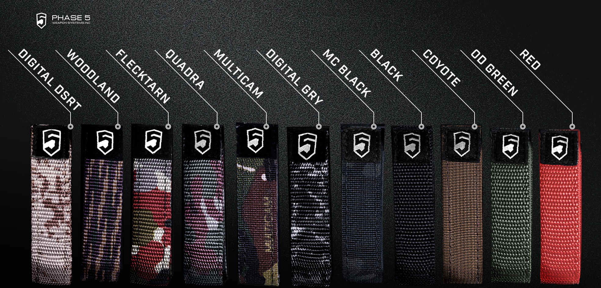 Phase 5 SB Stabilizing Brace Strap color options